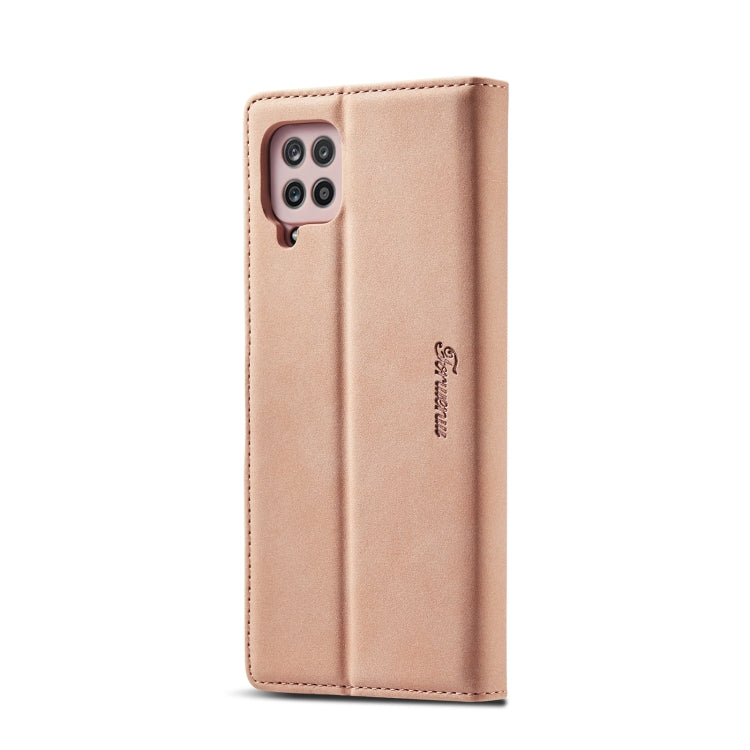 For Samsung Galaxy A12 Forwenw F1 Series Matte Strong Magnetism Horizontal Flip Leather Case with Holder & Card Slots & Wallet & Photo Frame