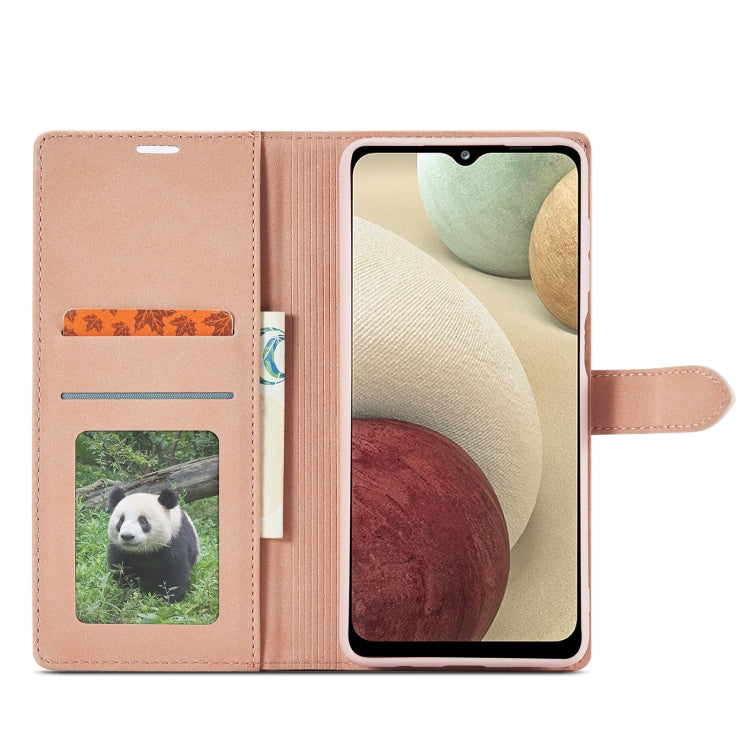For Samsung Galaxy A12 Forwenw F1 Series Matte Strong Magnetism Horizontal Flip Leather Case with Holder & Card Slots & Wallet & Photo Frame
