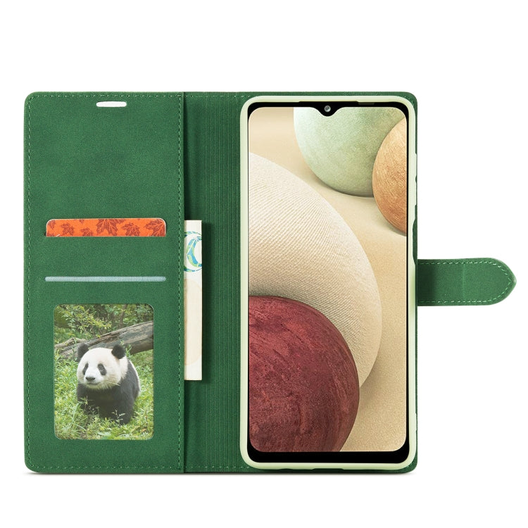 For Samsung Galaxy A12 Forwenw F1 Series Matte Strong Magnetism Horizontal Flip Leather Case with Holder & Card Slots & Wallet & Photo Frame