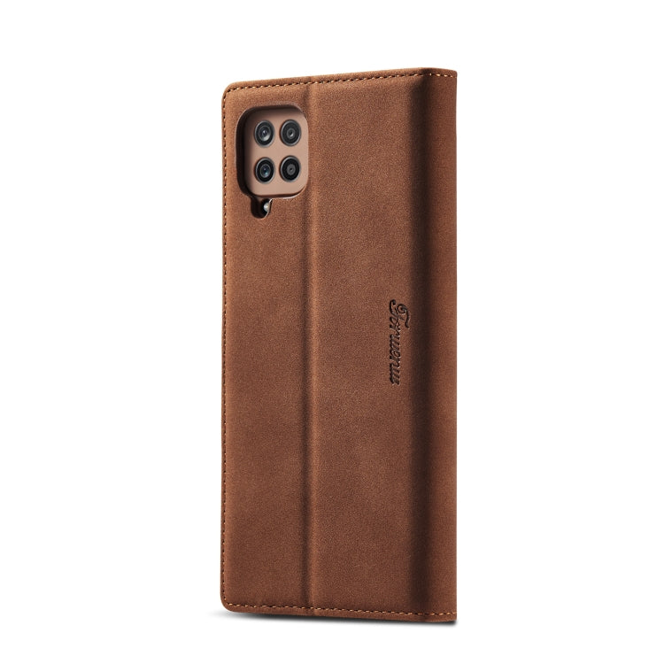 For Samsung Galaxy A12 Forwenw F1 Series Matte Strong Magnetism Horizontal Flip Leather Case with Holder & Card Slots & Wallet & Photo Frame