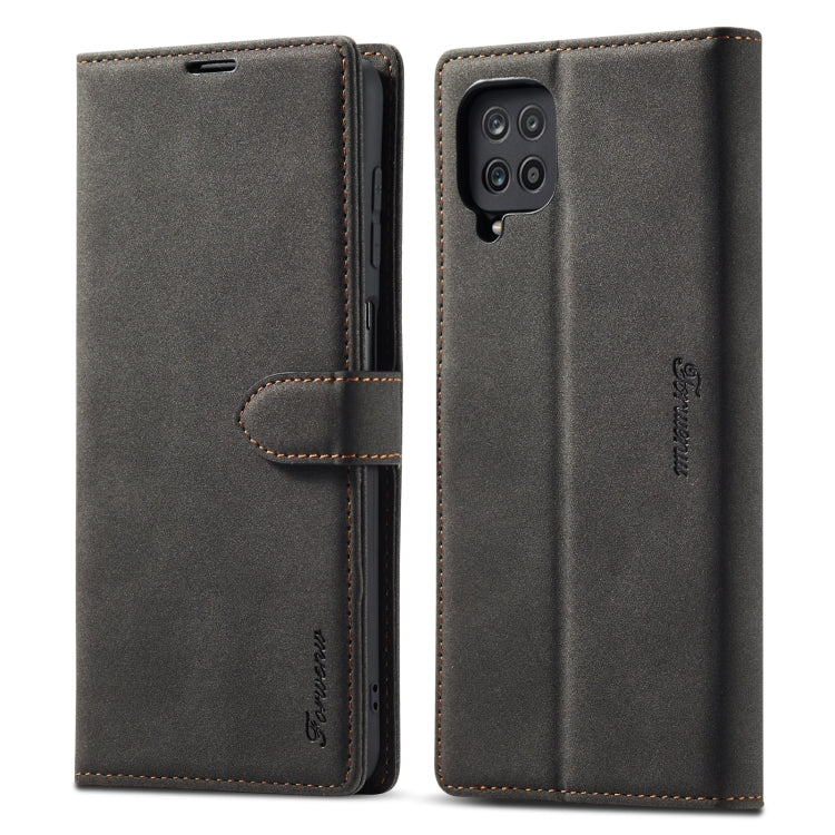 For Samsung Galaxy A12 Forwenw F1 Series Matte Strong Magnetism Horizontal Flip Leather Case with Holder & Card Slots & Wallet & Photo Frame