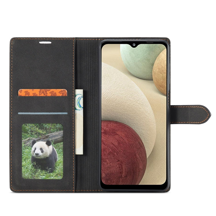 For Samsung Galaxy A12 Forwenw F1 Series Matte Strong Magnetism Horizontal Flip Leather Case with Holder & Card Slots & Wallet & Photo Frame