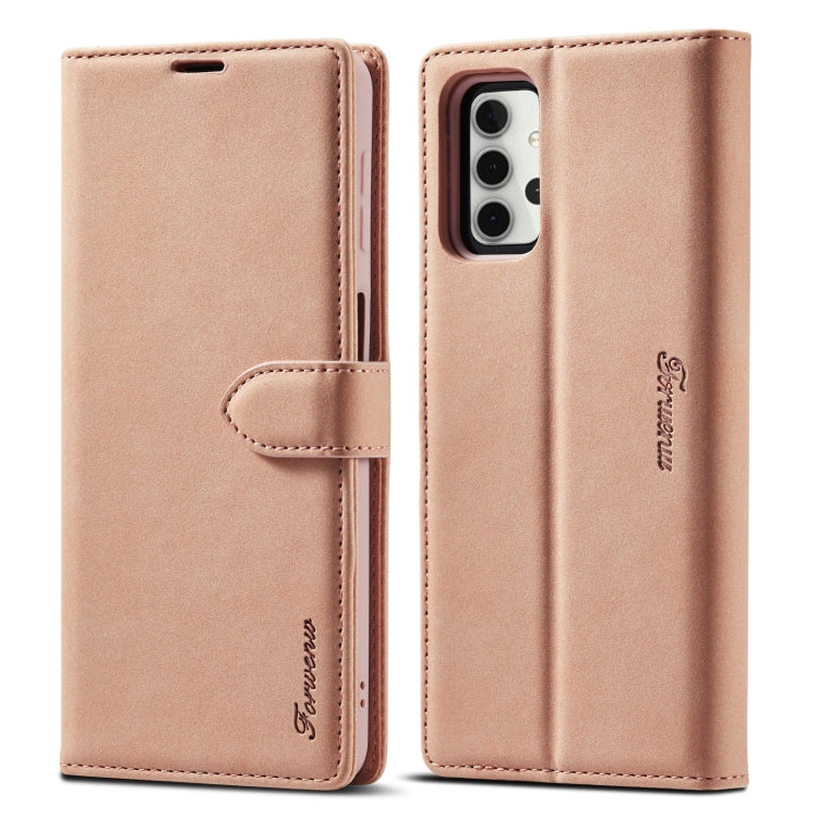 For Samsung Galaxy A32 5G Forwenw F1 Series Matte Strong Magnetism Horizontal Flip Leather Case with Holder & Card Slots & Wallet & Photo Frame