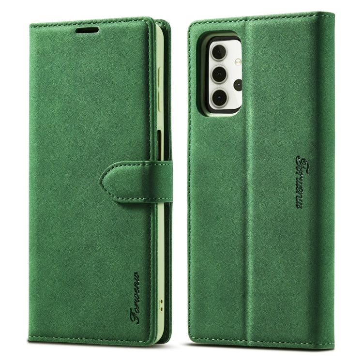 For Samsung Galaxy A32 5G Forwenw F1 Series Matte Strong Magnetism Horizontal Flip Leather Case with Holder & Card Slots & Wallet & Photo Frame