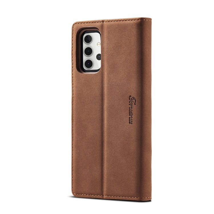 For Samsung Galaxy A32 5G Forwenw F1 Series Matte Strong Magnetism Horizontal Flip Leather Case with Holder & Card Slots & Wallet & Photo Frame