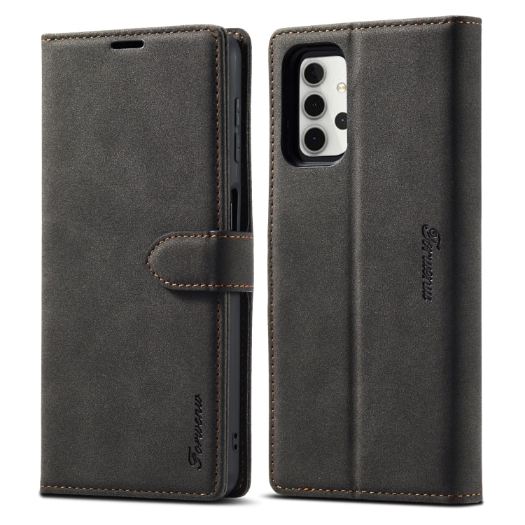 For Samsung Galaxy A32 5G Forwenw F1 Series Matte Strong Magnetism Horizontal Flip Leather Case with Holder & Card Slots & Wallet & Photo Frame