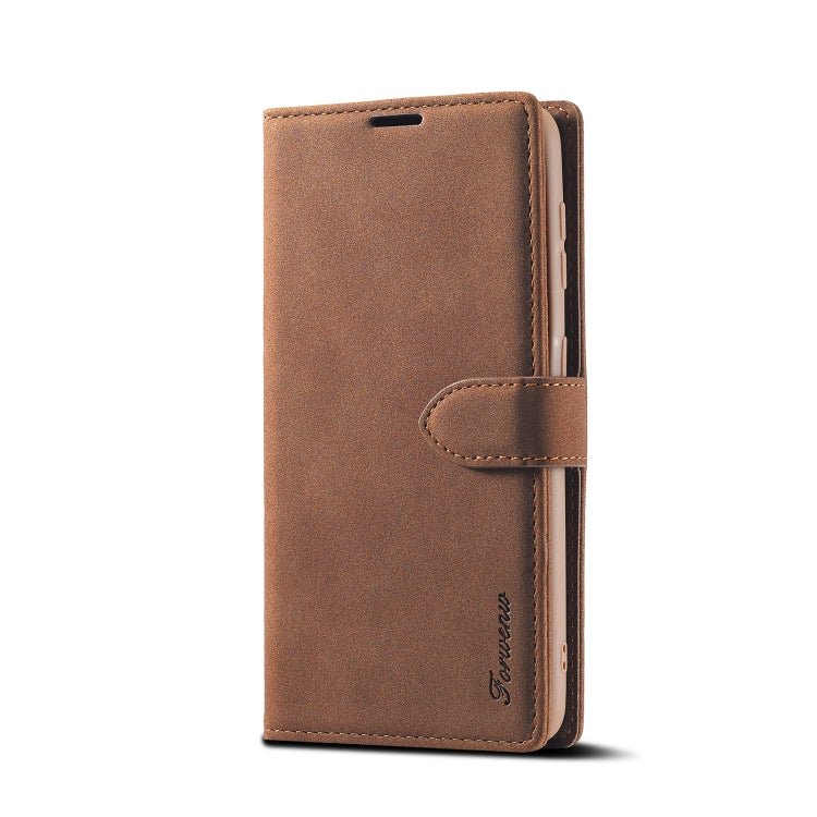 For Samsung Galaxy S21+ 5G Forwenw F1 Series Matte Strong Magnetism Horizontal Flip Leather Case with Holder & Card Slots & Wallet & Photo Frame