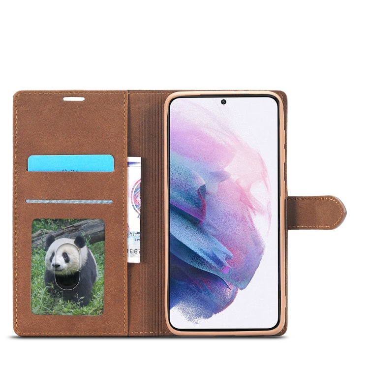 For Samsung Galaxy S21+ 5G Forwenw F1 Series Matte Strong Magnetism Horizontal Flip Leather Case with Holder & Card Slots & Wallet & Photo Frame
