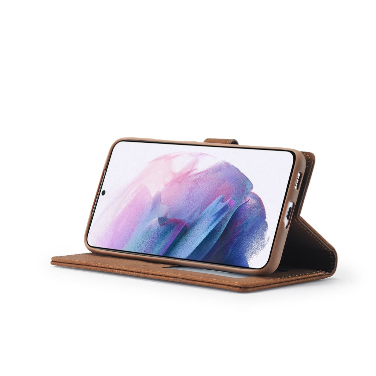 For Samsung Galaxy S21+ 5G Forwenw F1 Series Matte Strong Magnetism Horizontal Flip Leather Case with Holder & Card Slots & Wallet & Photo Frame