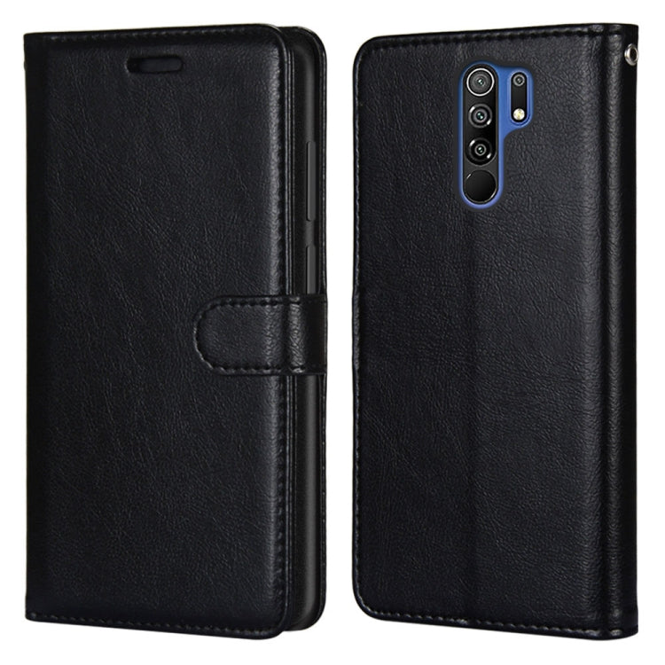 For Xiaomi Redmi 9 Pure Color Horizontal Flip PU Leather Case with Holder & Card Slots & Wallet & Photo Frame