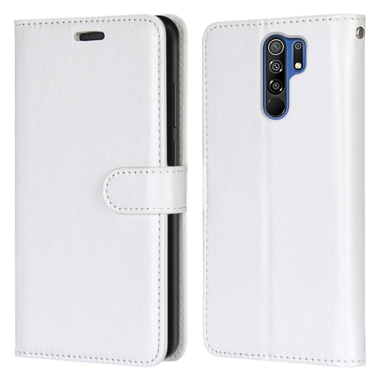 For Xiaomi Redmi 9 Pure Color Horizontal Flip PU Leather Case with Holder & Card Slots & Wallet & Photo Frame