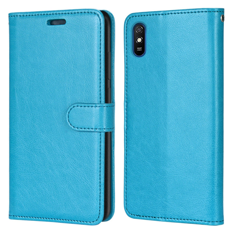 For Xiaomi Redmi 9A Pure Color Horizontal Flip PU Leather Case with Holder & Card Slots & Wallet & Photo Frame