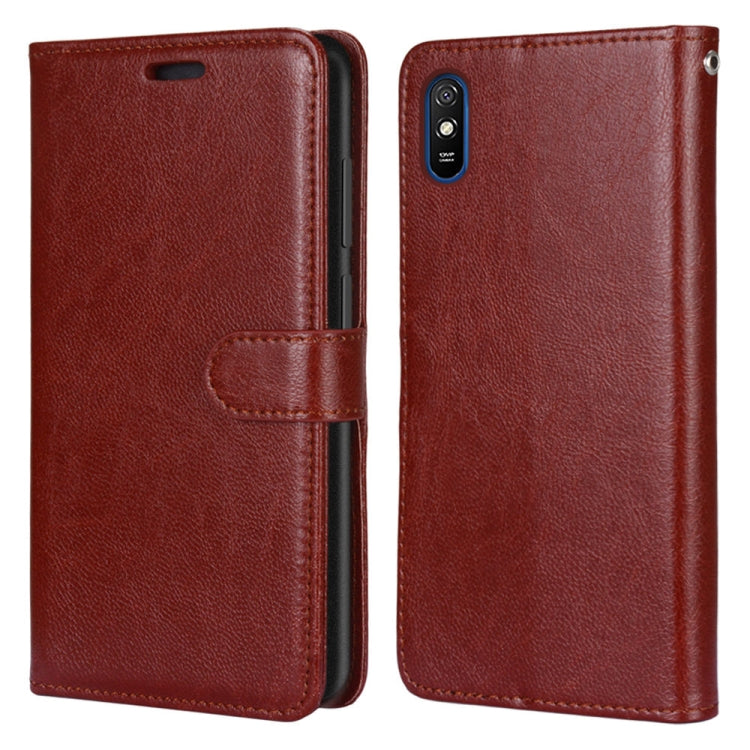 For Xiaomi Redmi 9A Pure Color Horizontal Flip PU Leather Case with Holder & Card Slots & Wallet & Photo Frame