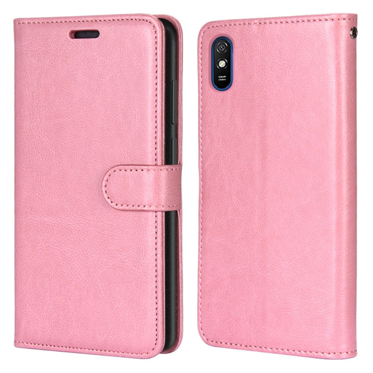 For Xiaomi Redmi 9A Pure Color Horizontal Flip PU Leather Case with Holder & Card Slots & Wallet & Photo Frame