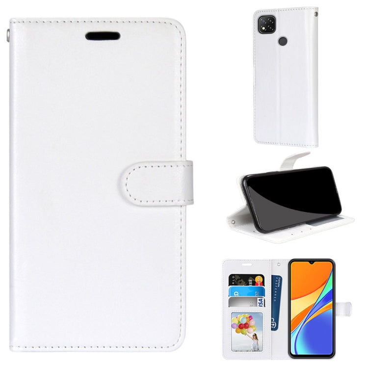 For Xiaomi Redmi 9C Pure Color Horizontal Flip PU Leather Case with Holder & Card Slots & Wallet & Photo Frame