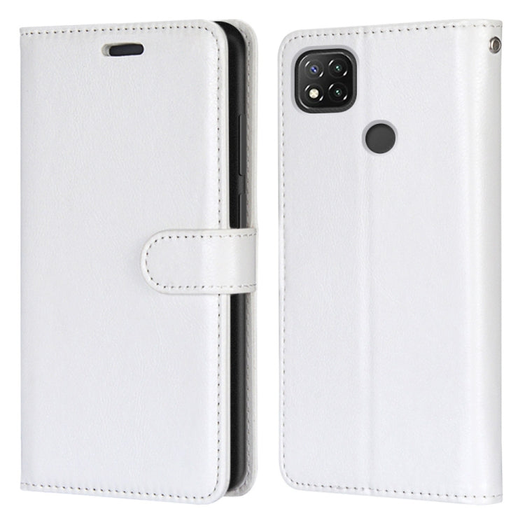 For Xiaomi Redmi 9C Pure Color Horizontal Flip PU Leather Case with Holder & Card Slots & Wallet & Photo Frame