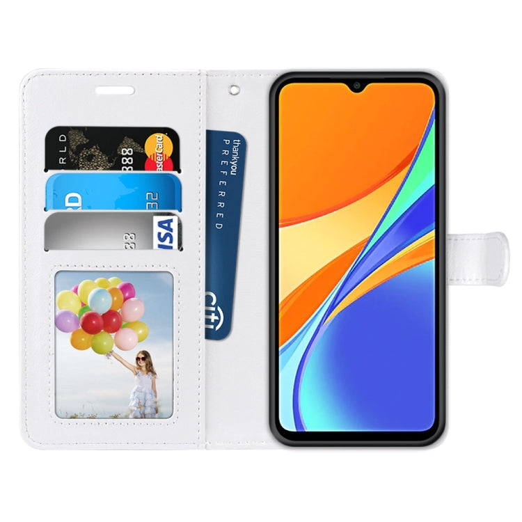 For Xiaomi Redmi 9C Pure Color Horizontal Flip PU Leather Case with Holder & Card Slots & Wallet & Photo Frame