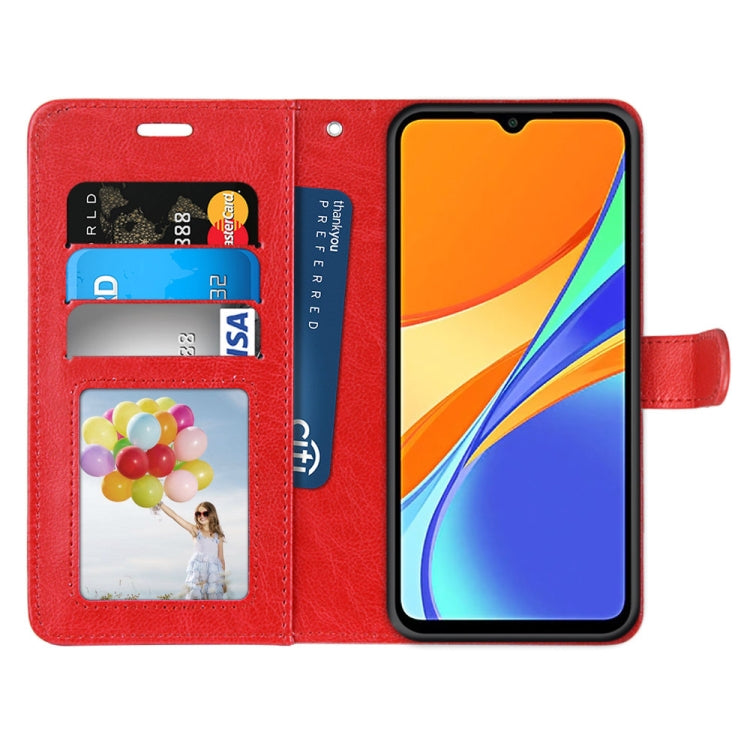 For Xiaomi Redmi 9C Pure Color Horizontal Flip PU Leather Case with Holder & Card Slots & Wallet & Photo Frame