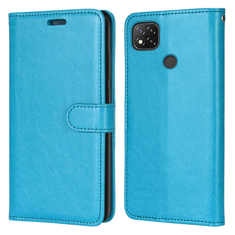 For Xiaomi Redmi 9C Pure Color Horizontal Flip PU Leather Case with Holder & Card Slots & Wallet & Photo Frame