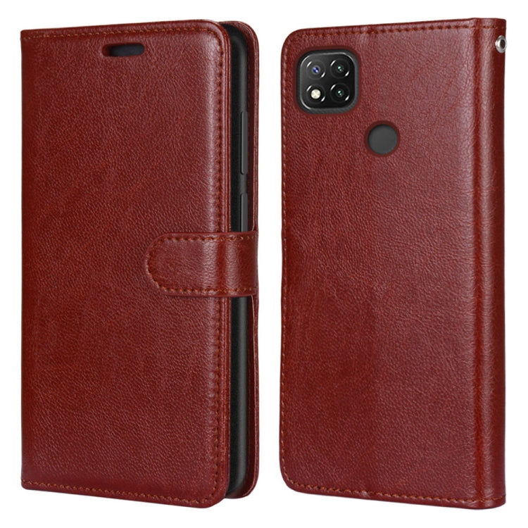 For Xiaomi Redmi 9C Pure Color Horizontal Flip PU Leather Case with Holder & Card Slots & Wallet & Photo Frame