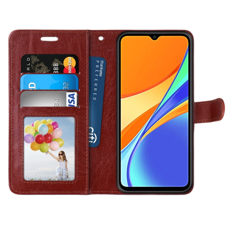 For Xiaomi Redmi 9C Pure Color Horizontal Flip PU Leather Case with Holder & Card Slots & Wallet & Photo Frame