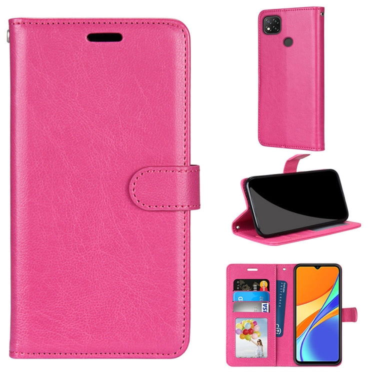 For Xiaomi Redmi 9C Pure Color Horizontal Flip PU Leather Case with Holder & Card Slots & Wallet & Photo Frame