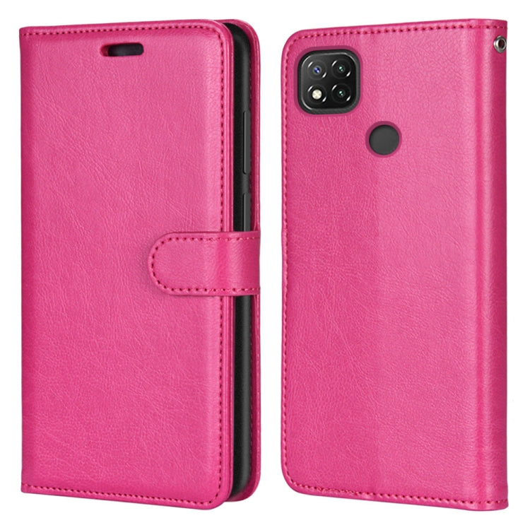 For Xiaomi Redmi 9C Pure Color Horizontal Flip PU Leather Case with Holder & Card Slots & Wallet & Photo Frame