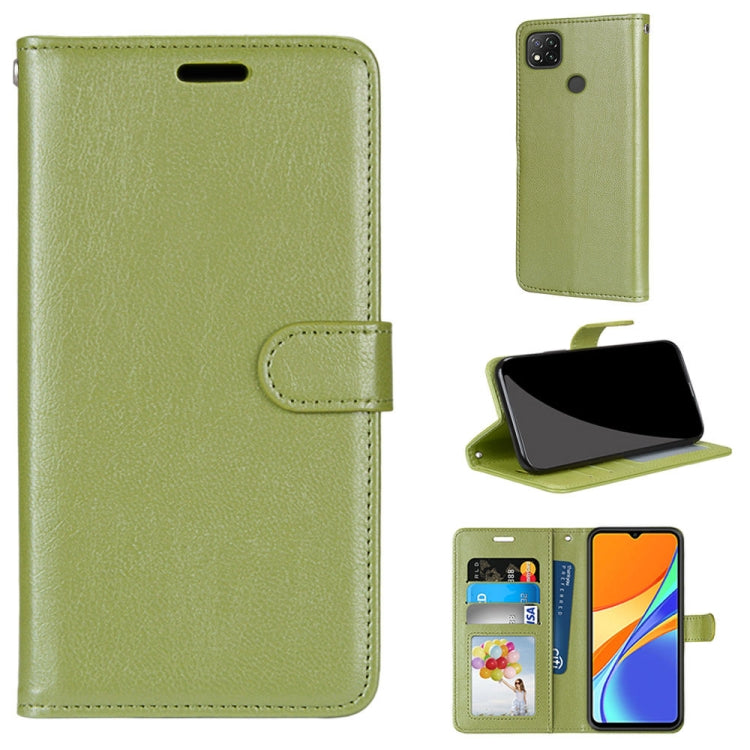 For Xiaomi Redmi 9C Pure Color Horizontal Flip PU Leather Case with Holder & Card Slots & Wallet & Photo Frame