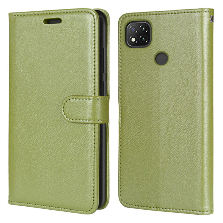 For Xiaomi Redmi 9C Pure Color Horizontal Flip PU Leather Case with Holder & Card Slots & Wallet & Photo Frame