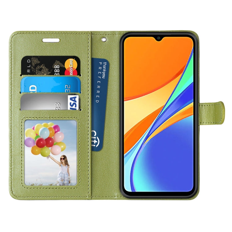 For Xiaomi Redmi 9C Pure Color Horizontal Flip PU Leather Case with Holder & Card Slots & Wallet & Photo Frame