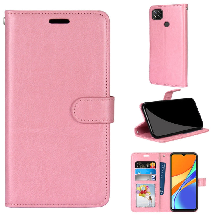 For Xiaomi Redmi 9C Pure Color Horizontal Flip PU Leather Case with Holder & Card Slots & Wallet & Photo Frame