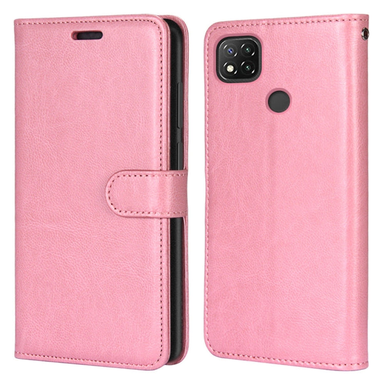 For Xiaomi Redmi 9C Pure Color Horizontal Flip PU Leather Case with Holder & Card Slots & Wallet & Photo Frame