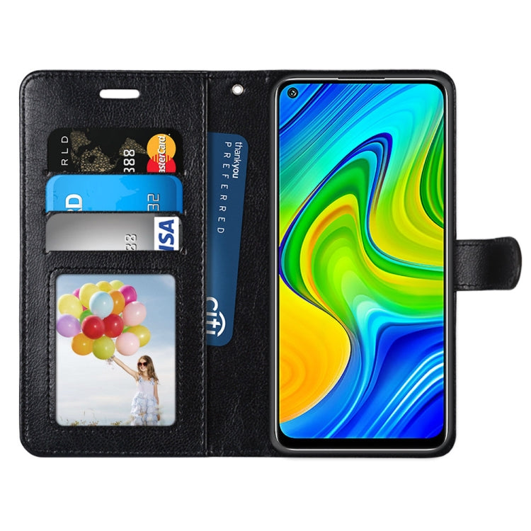 For Xiaomi Redmi 10X 4G / Redmi Note 9 Pure Color Horizontal Flip PU Leather Case with Holder & Card Slots & Wallet & Photo Frame