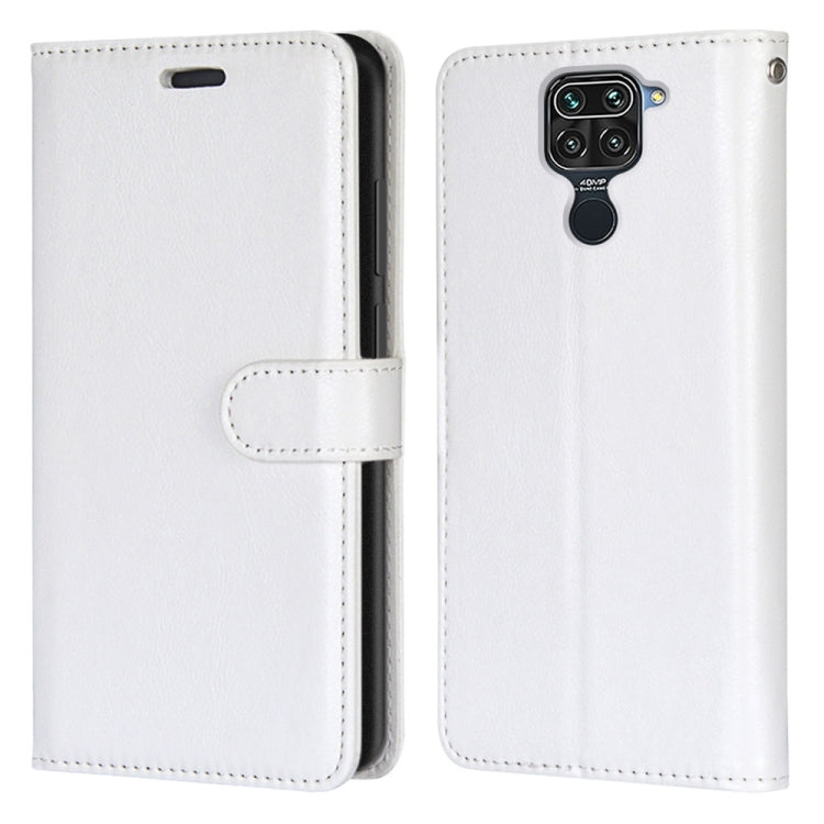 For Xiaomi Redmi 10X 4G / Redmi Note 9 Pure Color Horizontal Flip PU Leather Case with Holder & Card Slots & Wallet & Photo Frame