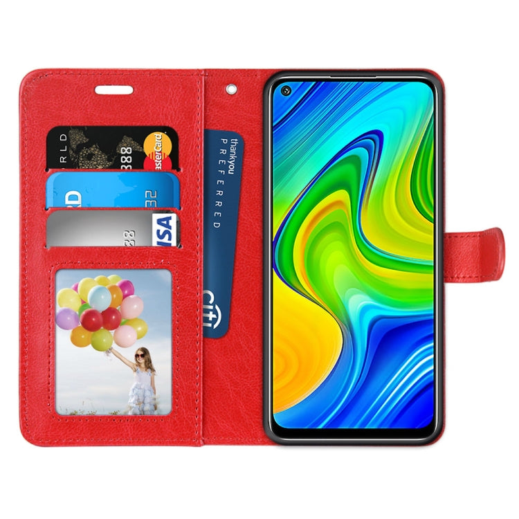 For Xiaomi Redmi 10X 4G / Redmi Note 9 Pure Color Horizontal Flip PU Leather Case with Holder & Card Slots & Wallet & Photo Frame