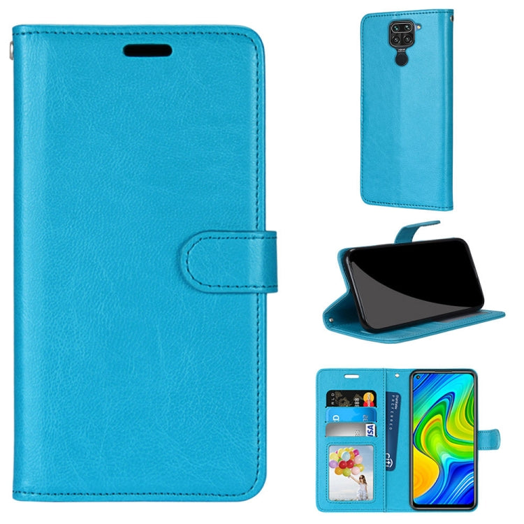 For Xiaomi Redmi 10X 4G / Redmi Note 9 Pure Color Horizontal Flip PU Leather Case with Holder & Card Slots & Wallet & Photo Frame