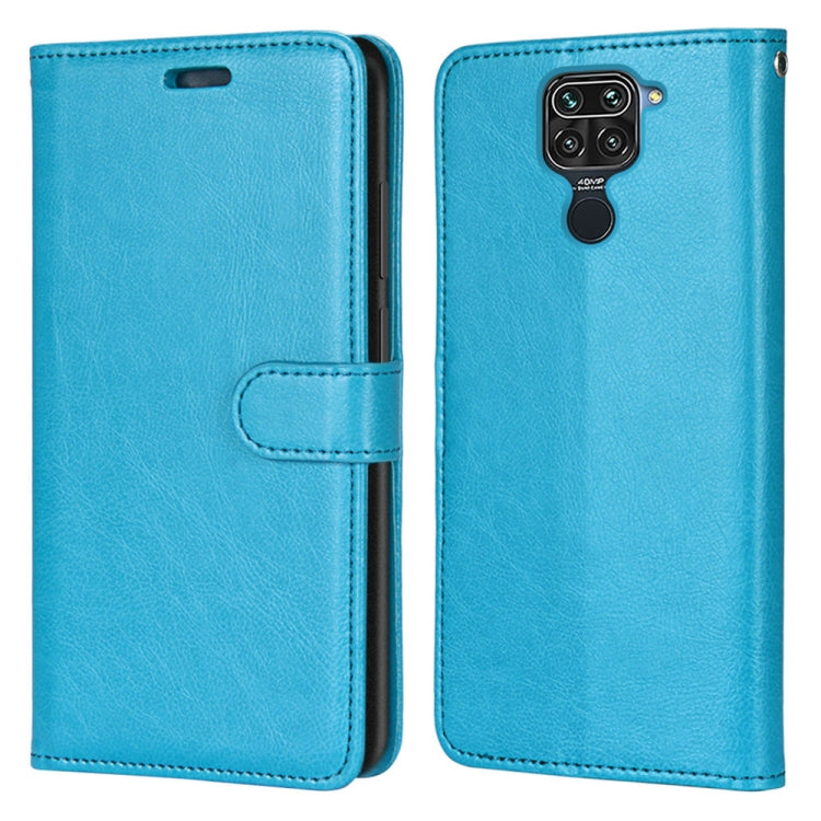 For Xiaomi Redmi 10X 4G / Redmi Note 9 Pure Color Horizontal Flip PU Leather Case with Holder & Card Slots & Wallet & Photo Frame