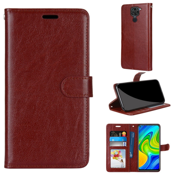 For Xiaomi Redmi 10X 4G / Redmi Note 9 Pure Color Horizontal Flip PU Leather Case with Holder & Card Slots & Wallet & Photo Frame