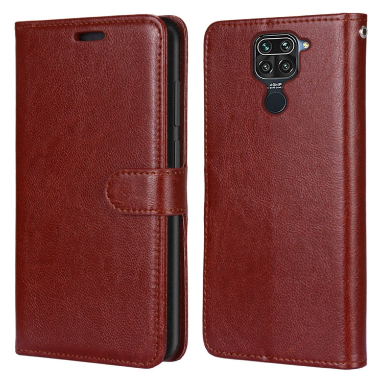 For Xiaomi Redmi 10X 4G / Redmi Note 9 Pure Color Horizontal Flip PU Leather Case with Holder & Card Slots & Wallet & Photo Frame