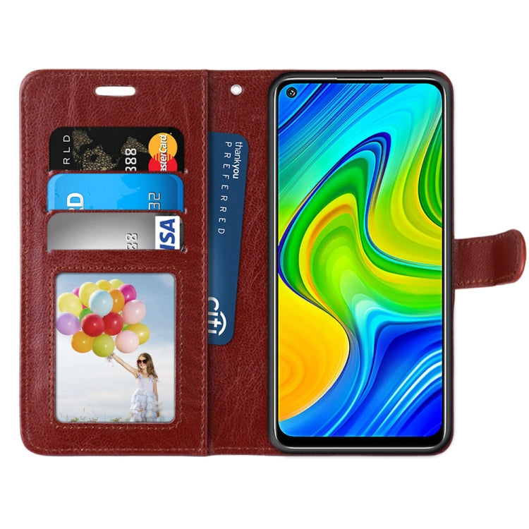 For Xiaomi Redmi 10X 4G / Redmi Note 9 Pure Color Horizontal Flip PU Leather Case with Holder & Card Slots & Wallet & Photo Frame