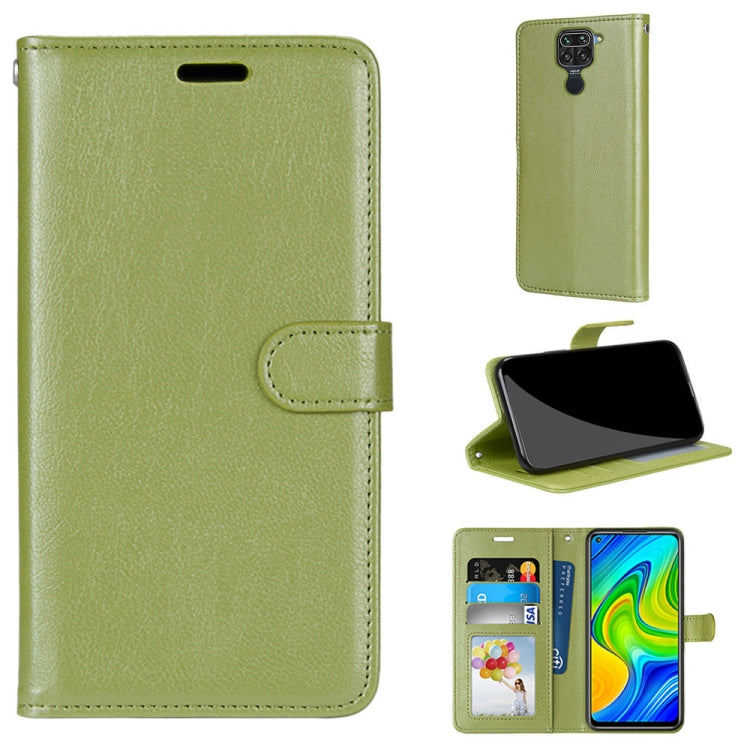 For Xiaomi Redmi 10X 4G / Redmi Note 9 Pure Color Horizontal Flip PU Leather Case with Holder & Card Slots & Wallet & Photo Frame