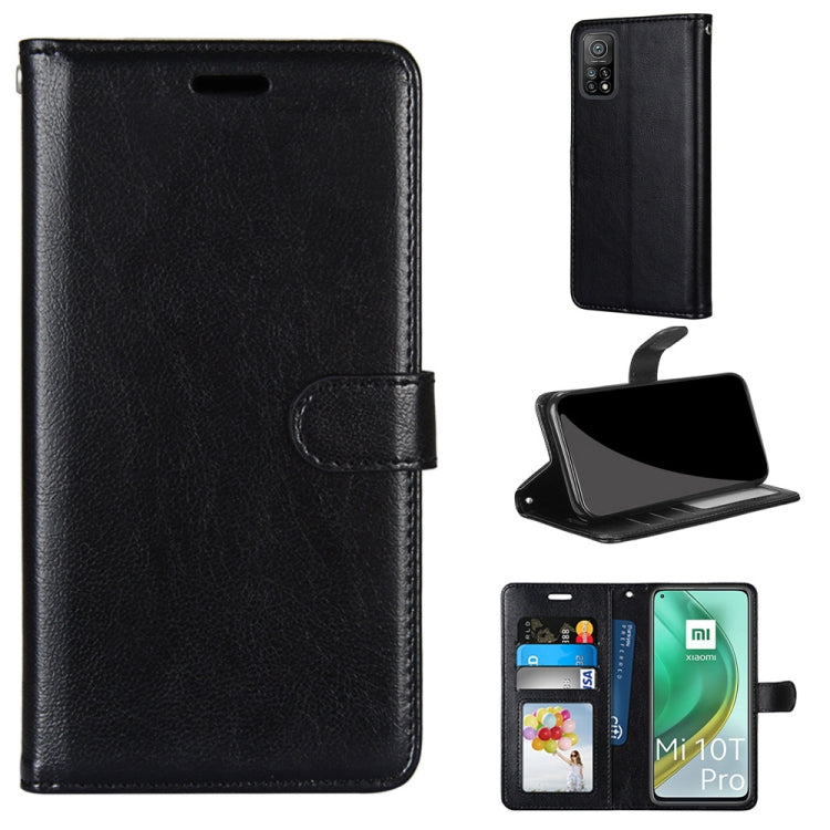 For Xiaomi Mi 10T 5G / 10T Pro 5G Pure Color Horizontal Flip PU Leather Case with Holder & Card Slots & Wallet & Photo Frame