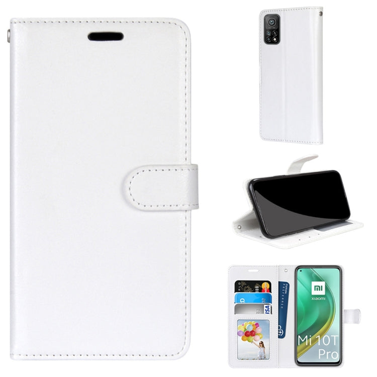 For Xiaomi Mi 10T 5G / 10T Pro 5G Pure Color Horizontal Flip PU Leather Case with Holder & Card Slots & Wallet & Photo Frame