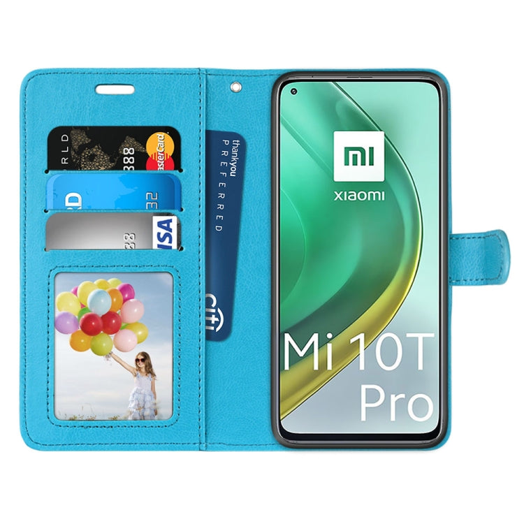 For Xiaomi Mi 10T 5G / 10T Pro 5G Pure Color Horizontal Flip PU Leather Case with Holder & Card Slots & Wallet & Photo Frame