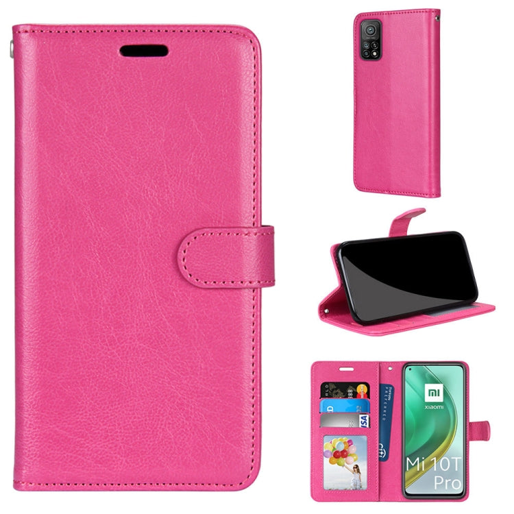 For Xiaomi Mi 10T 5G / 10T Pro 5G Pure Color Horizontal Flip PU Leather Case with Holder & Card Slots & Wallet & Photo Frame