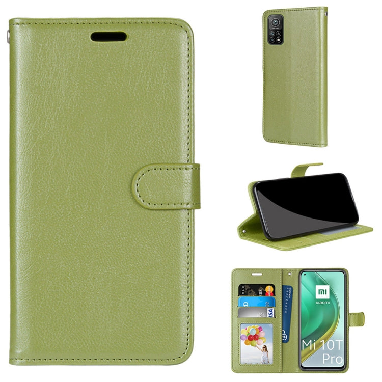 For Xiaomi Mi 10T 5G / 10T Pro 5G Pure Color Horizontal Flip PU Leather Case with Holder & Card Slots & Wallet & Photo Frame