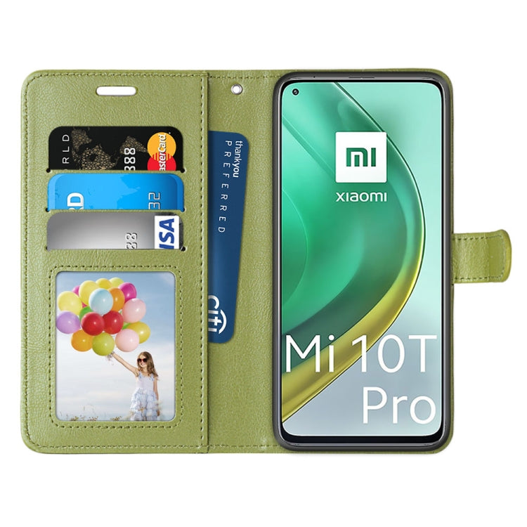 For Xiaomi Mi 10T 5G / 10T Pro 5G Pure Color Horizontal Flip PU Leather Case with Holder & Card Slots & Wallet & Photo Frame