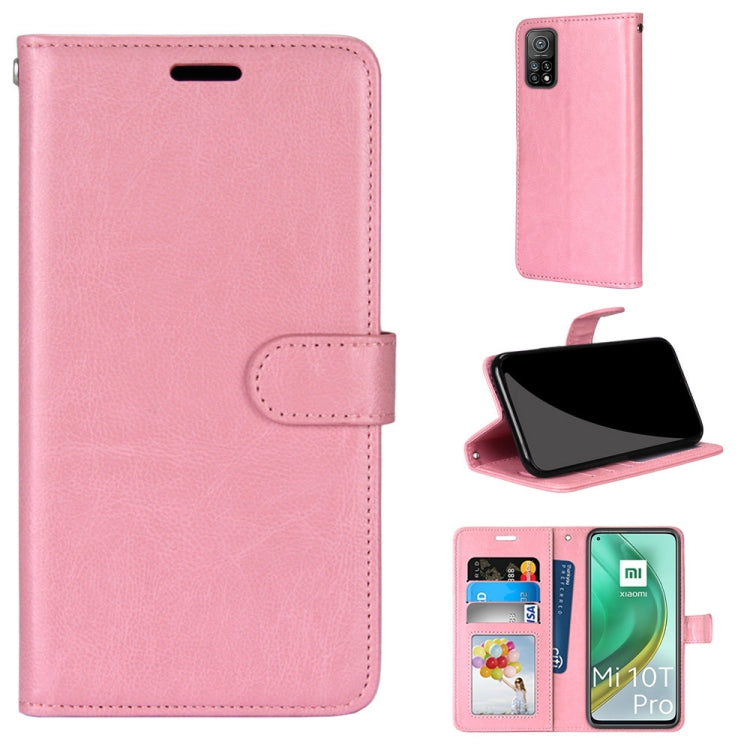 For Xiaomi Mi 10T 5G / 10T Pro 5G Pure Color Horizontal Flip PU Leather Case with Holder & Card Slots & Wallet & Photo Frame