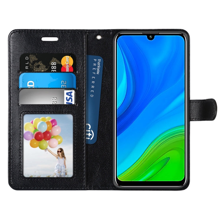 For Huawei P Smart 2020 Pure Color Horizontal Flip PU Leather Case with Holder & Card Slots & Wallet & Photo Frame