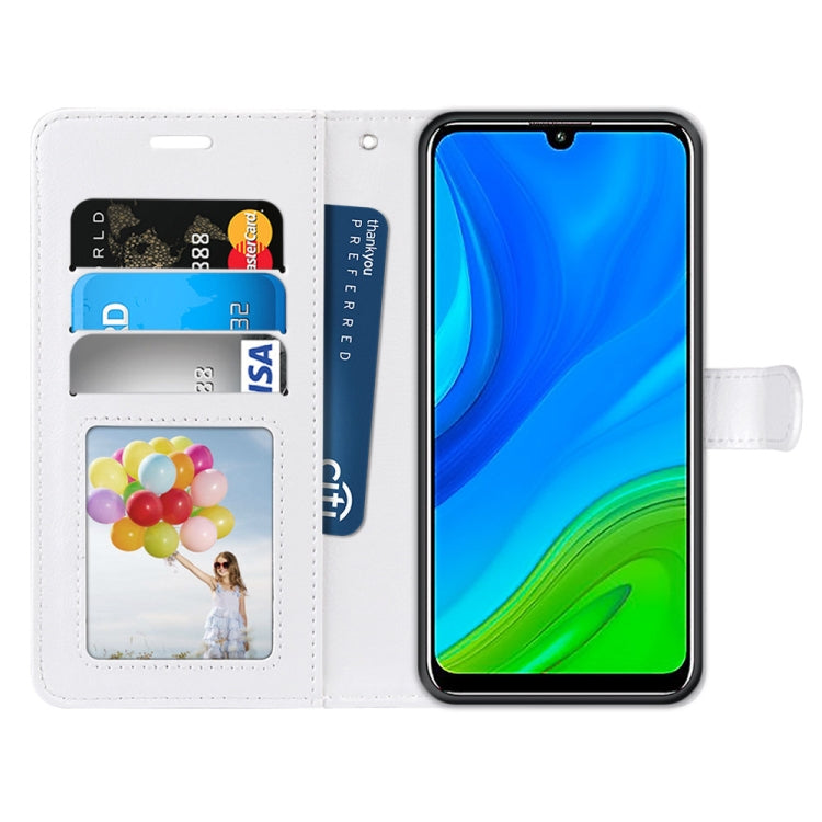 For Huawei P Smart 2020 Pure Color Horizontal Flip PU Leather Case with Holder & Card Slots & Wallet & Photo Frame